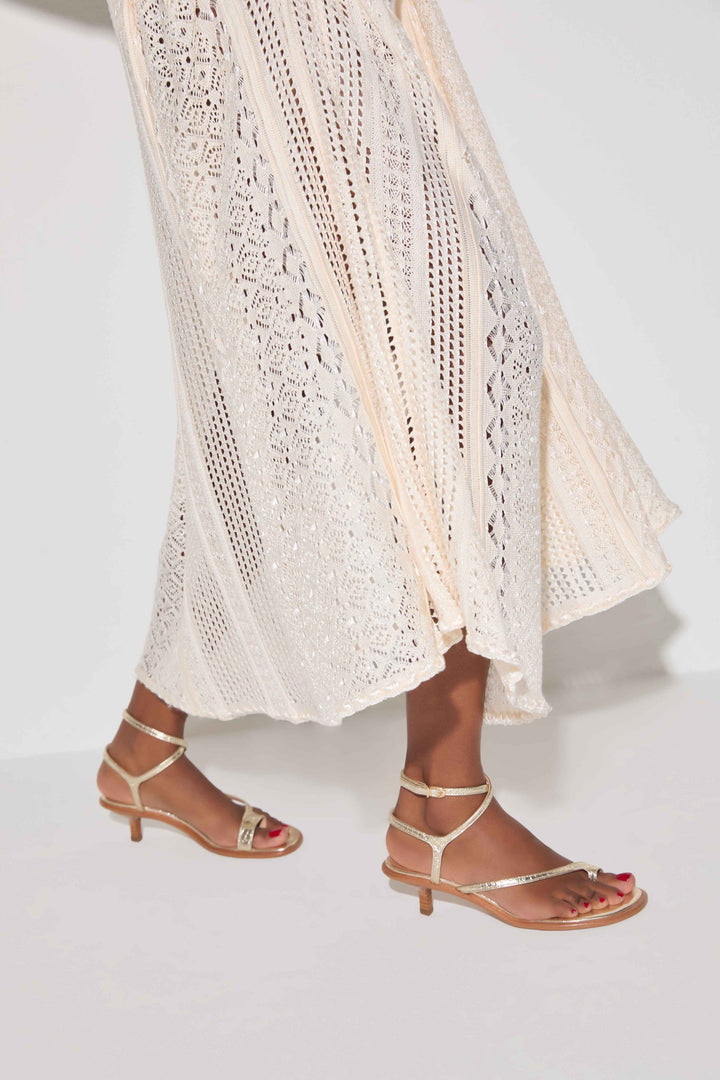 Metallic Leather Sandal