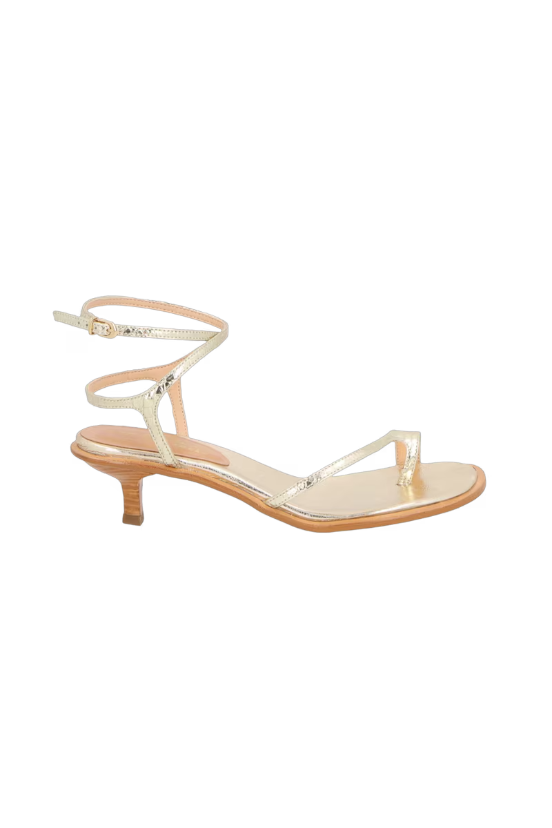 Metallic Leather Sandal