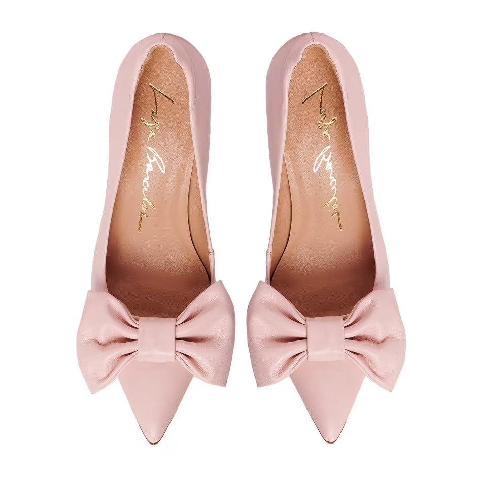 Luiza Barcelos Leather Maxi Bow Pump