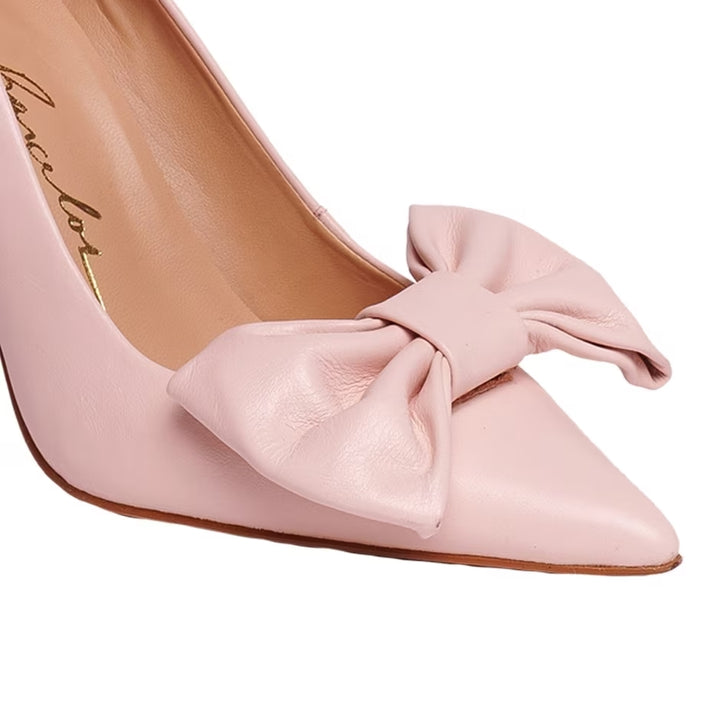 Luiza Barcelos Leather Maxi Bow Pump