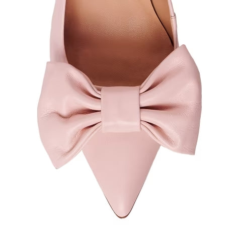 Luiza Barcelos Leather Maxi Bow Pump
