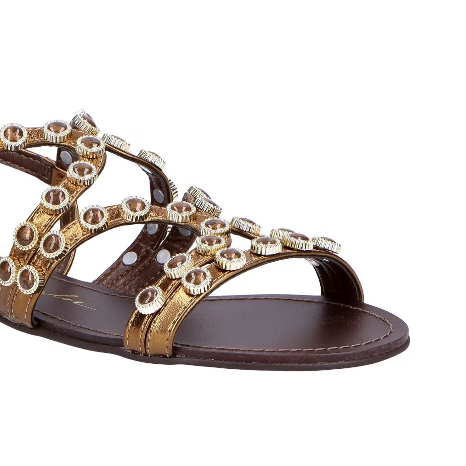 Luiza Barcelos Rivets Flat Sandal