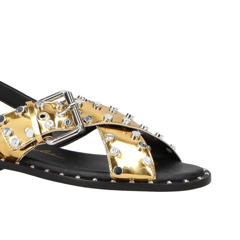 Luiza Barcelos Rivets Flat Sandal