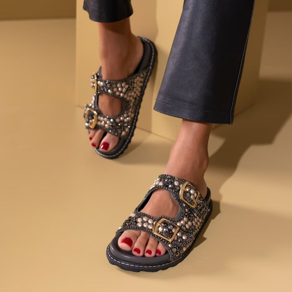 Luiza Barcelos Crystals Papete Sandals