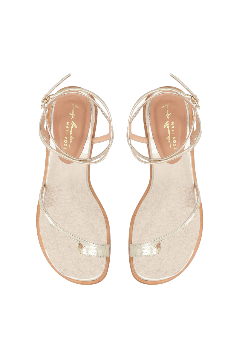 Metallic Leather Sandal