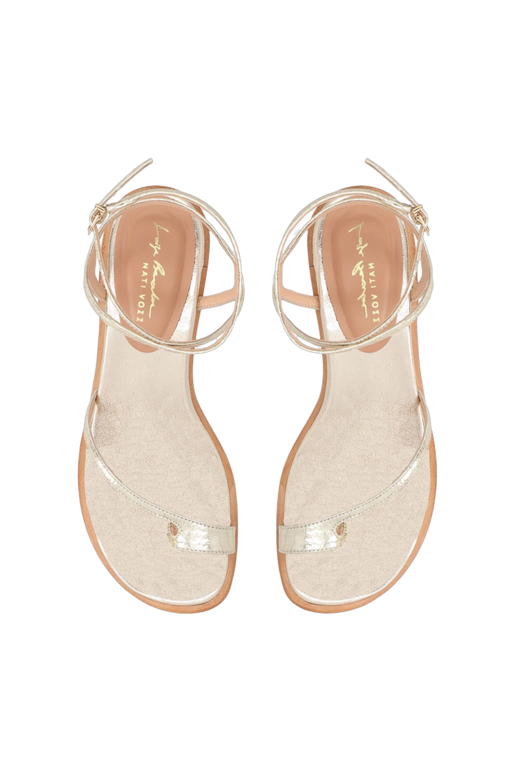 Metallic Leather Sandal