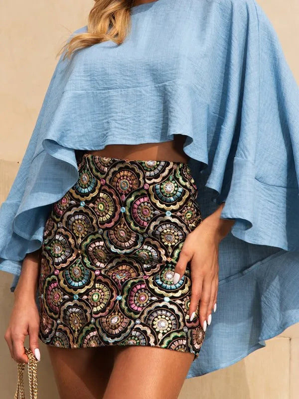 Mullet Top+Skirt Set