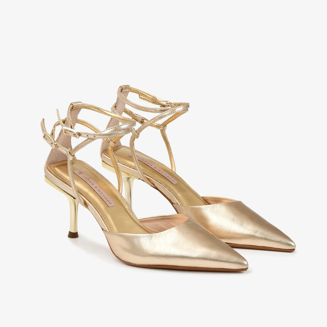 Scarpin Couro Metalizado