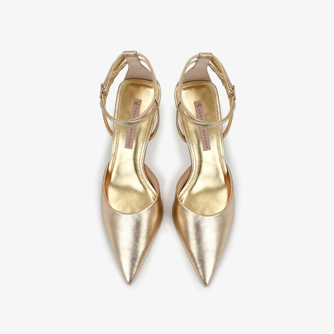 Scarpin Couro Metalizado