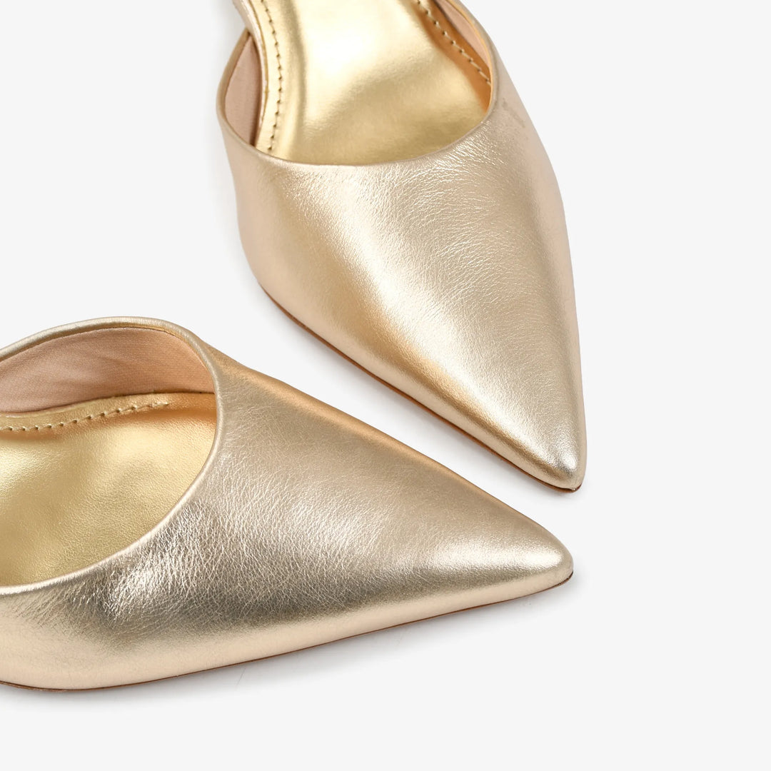Scarpin Couro Metalizado