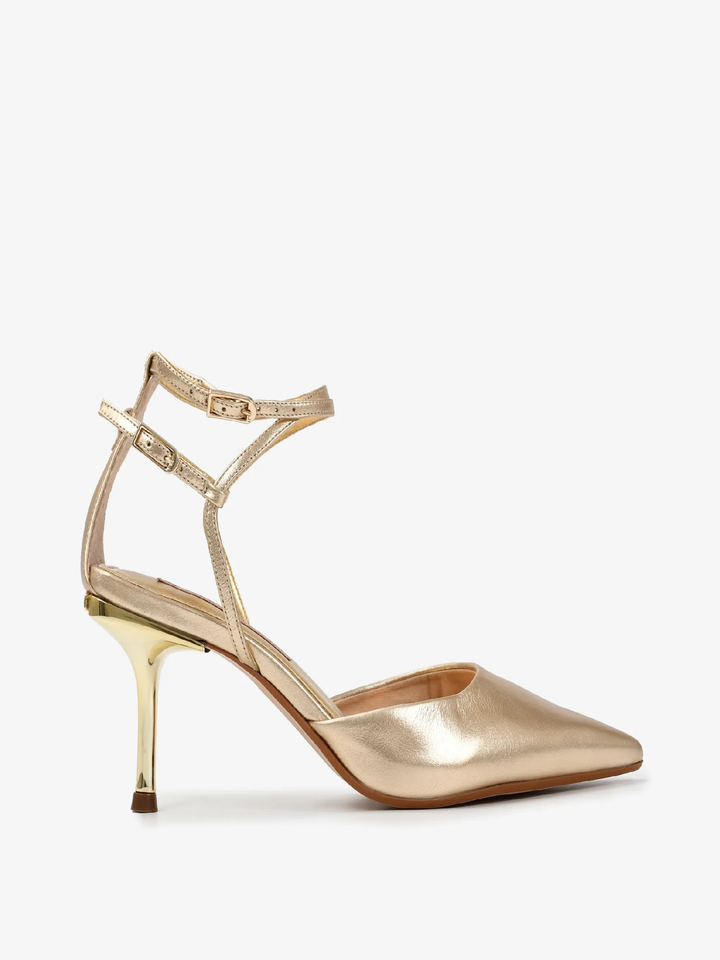 Scarpin Couro Metalizado