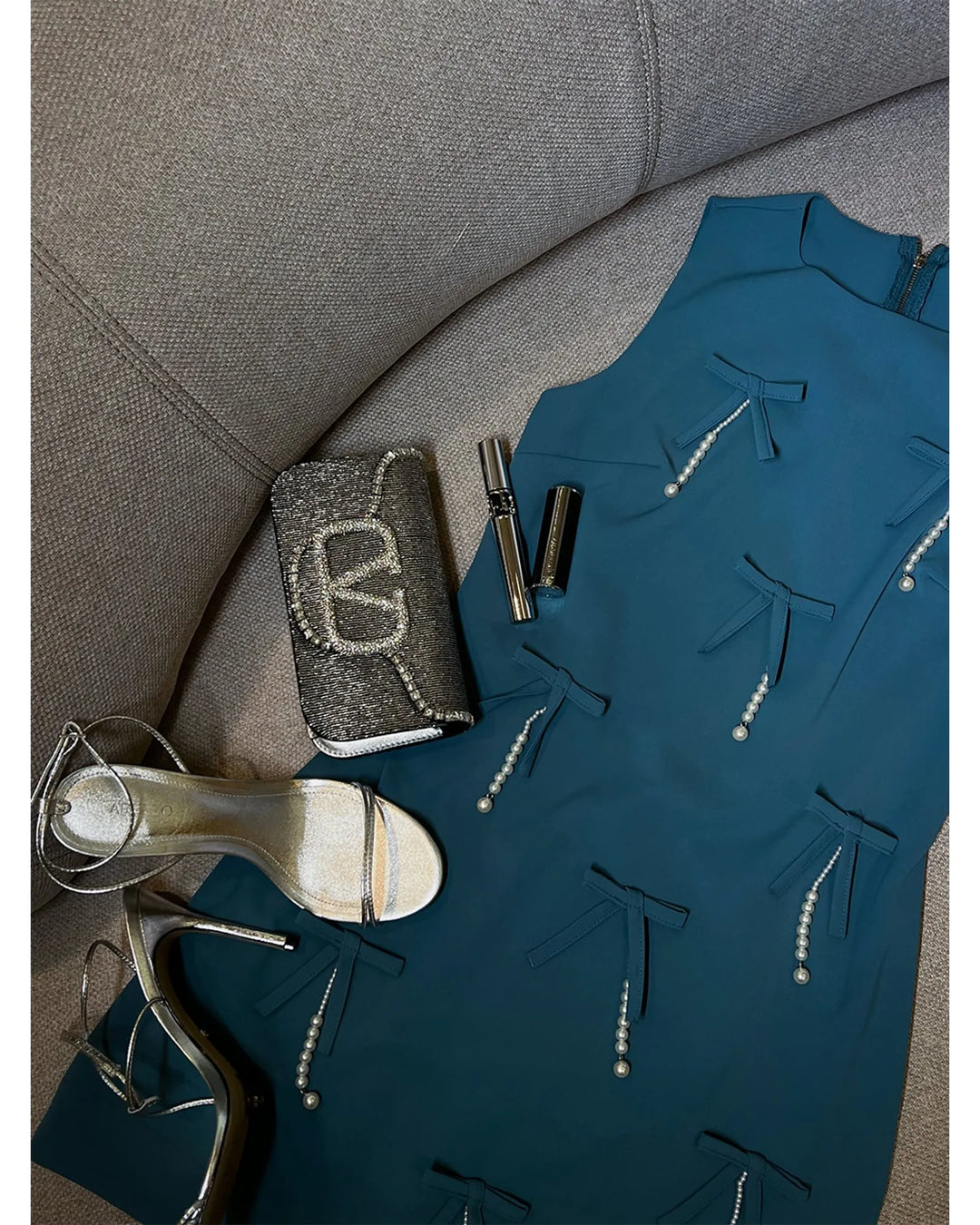 Short Dress with Dungarees