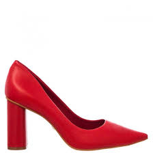 Scarpin Salto Oval Couro