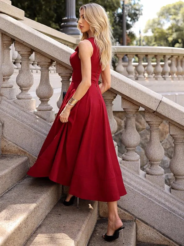 Godet Midi Dress