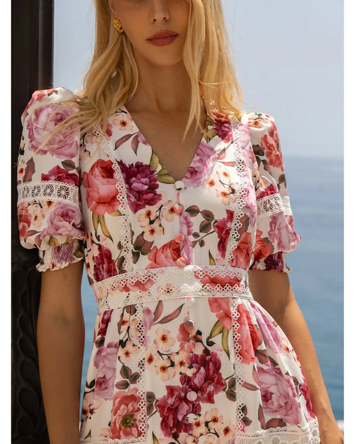 Amalfi Bloom Midi Dress