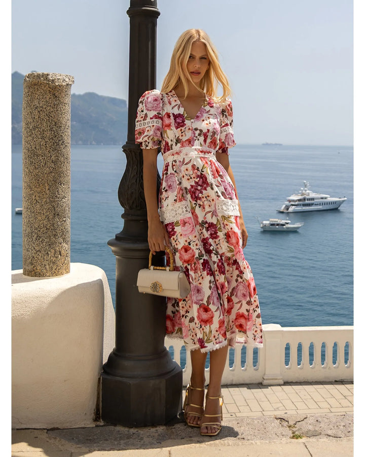 Amalfi Bloom Midi Dress