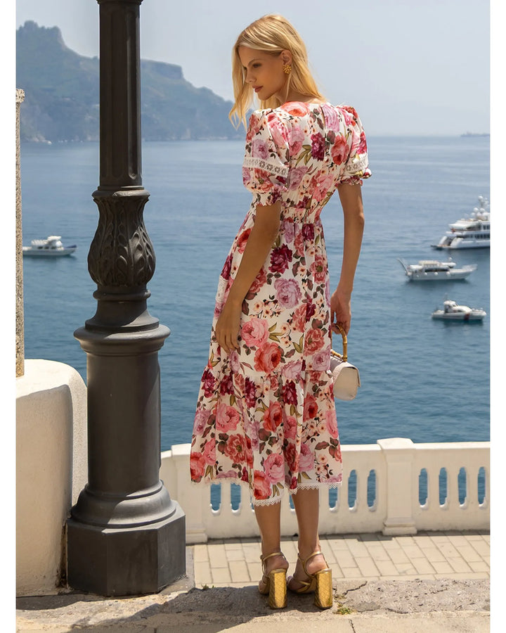 Amalfi Bloom Midi Dress