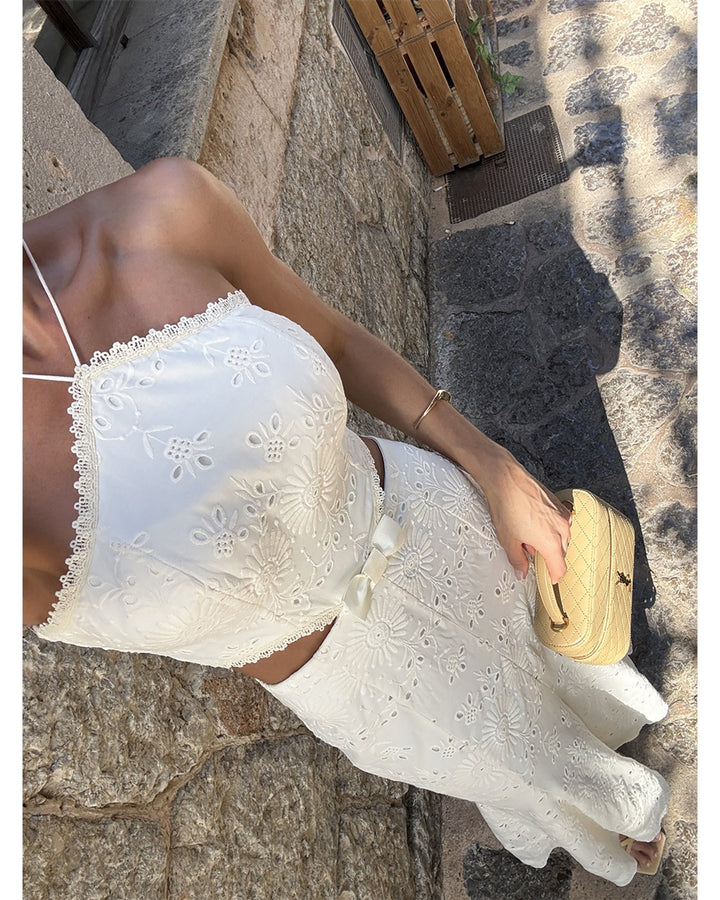 One Shoulder Laise Midi Dress