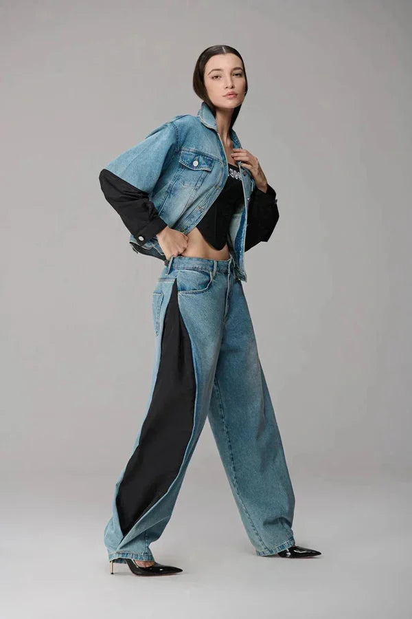 Calça Balloon Mix Jeans