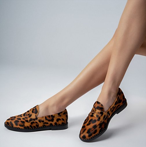 Carrano Animal Print Leather Loafer