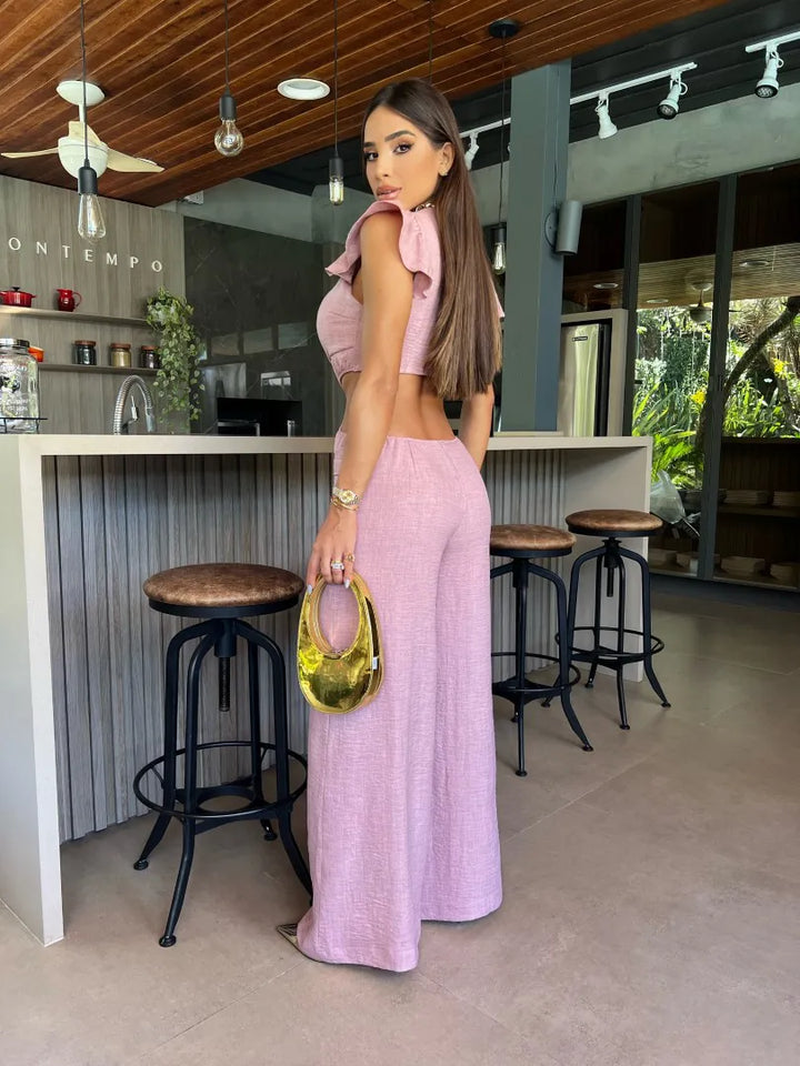 Linen Cut Out Jumpsuit