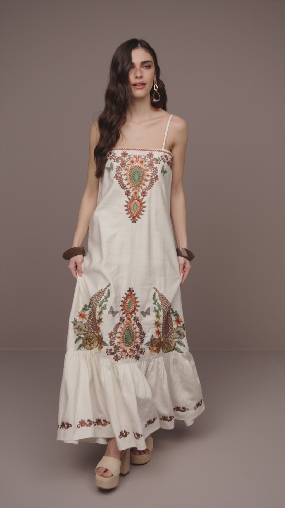Long Embroidered Dress