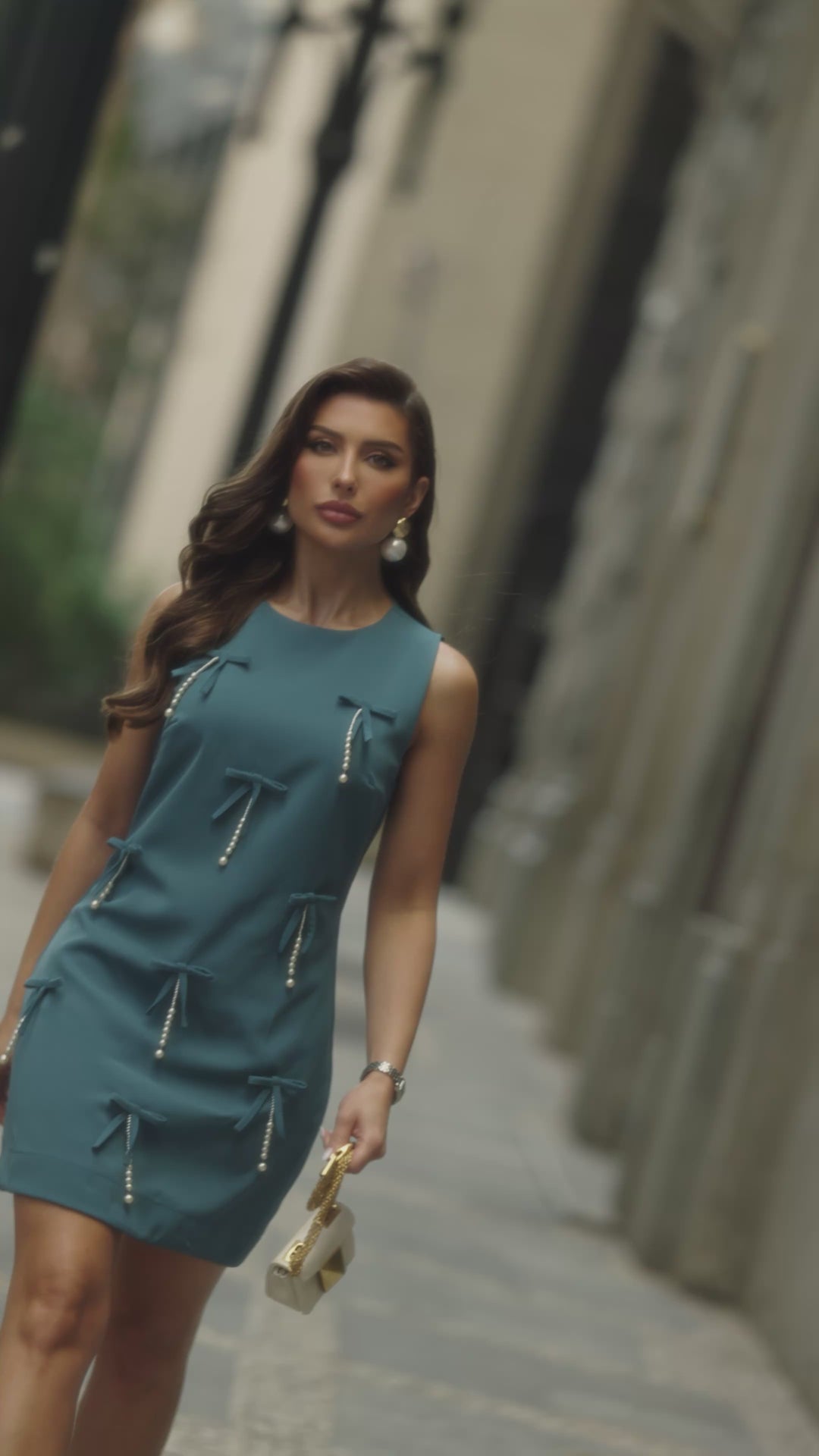Short Dress with Dungarees