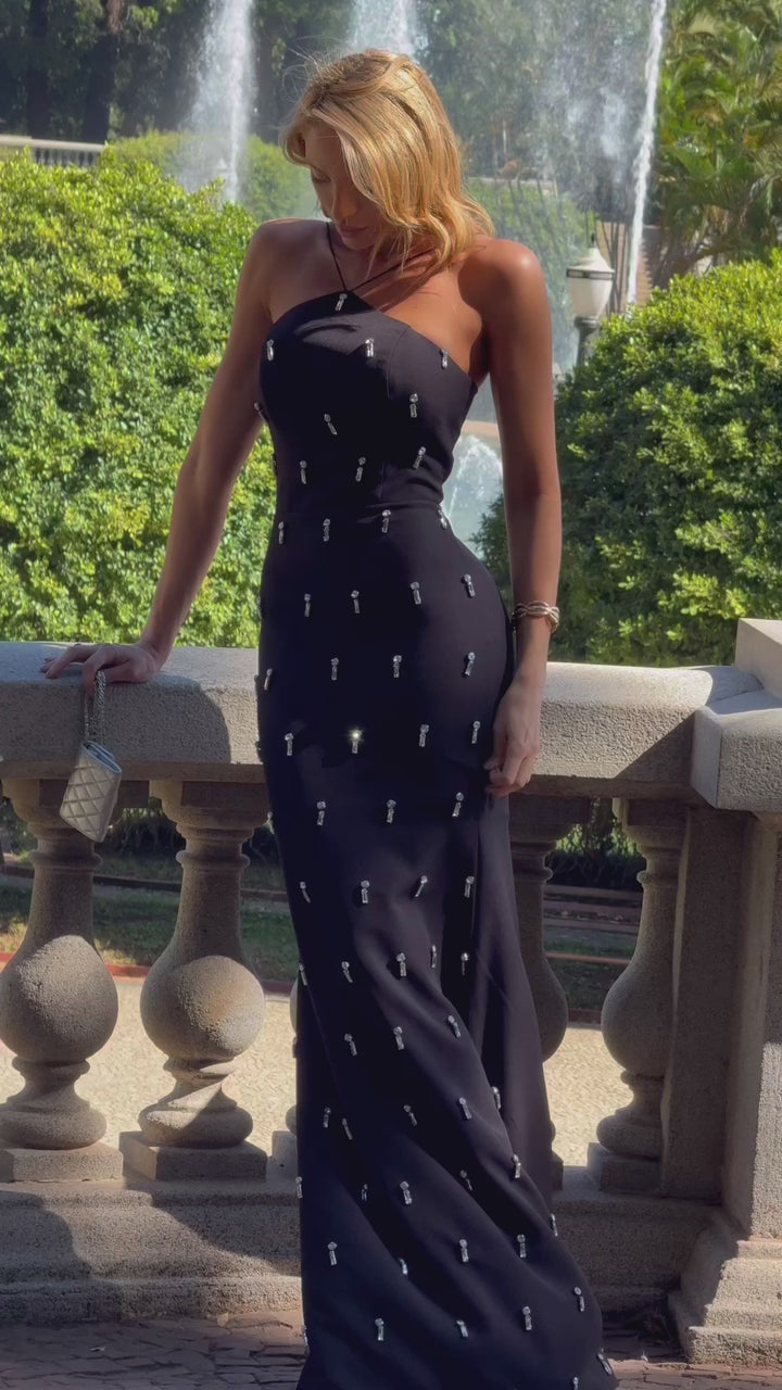 Pink Lemonade Stonework Long Dress