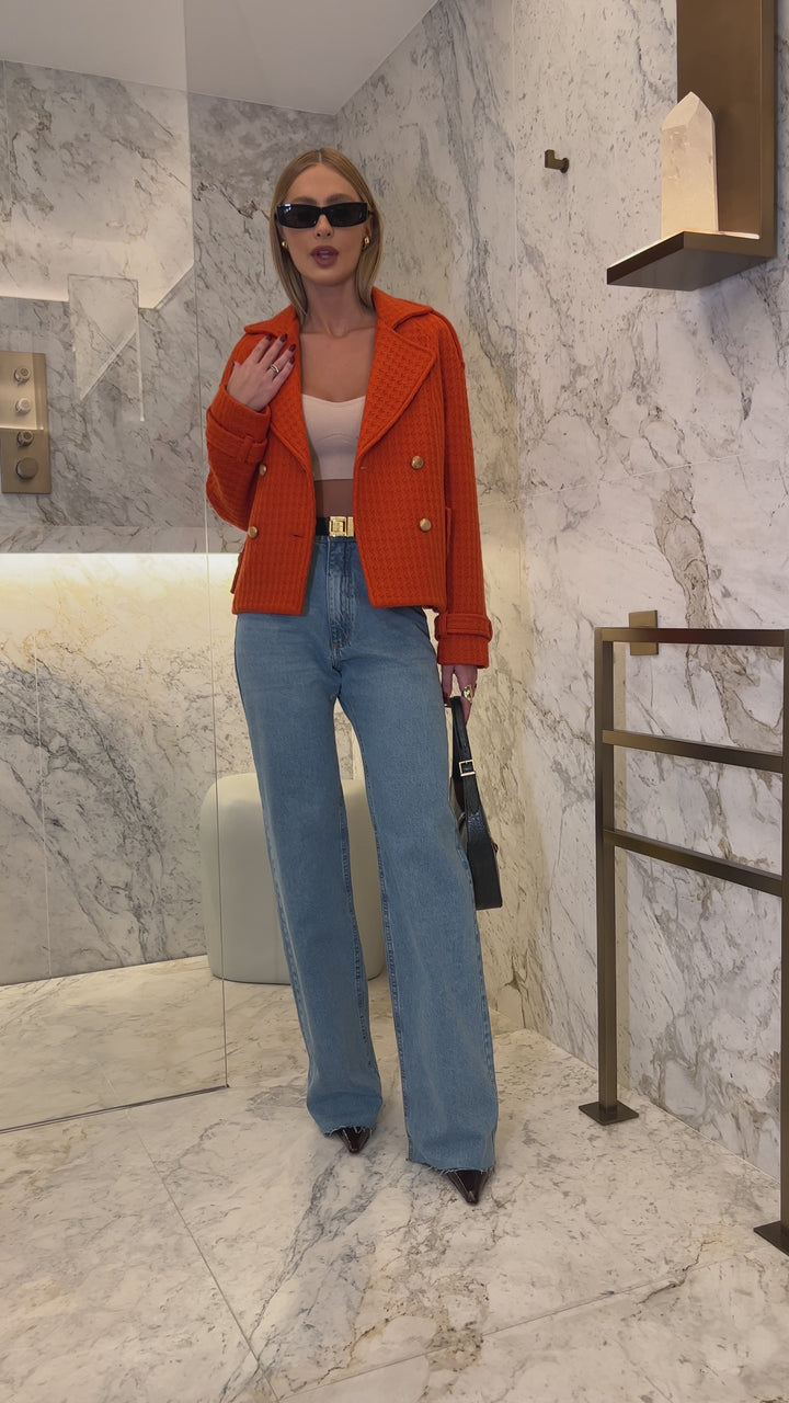 Chic Skunk Wool Coat
