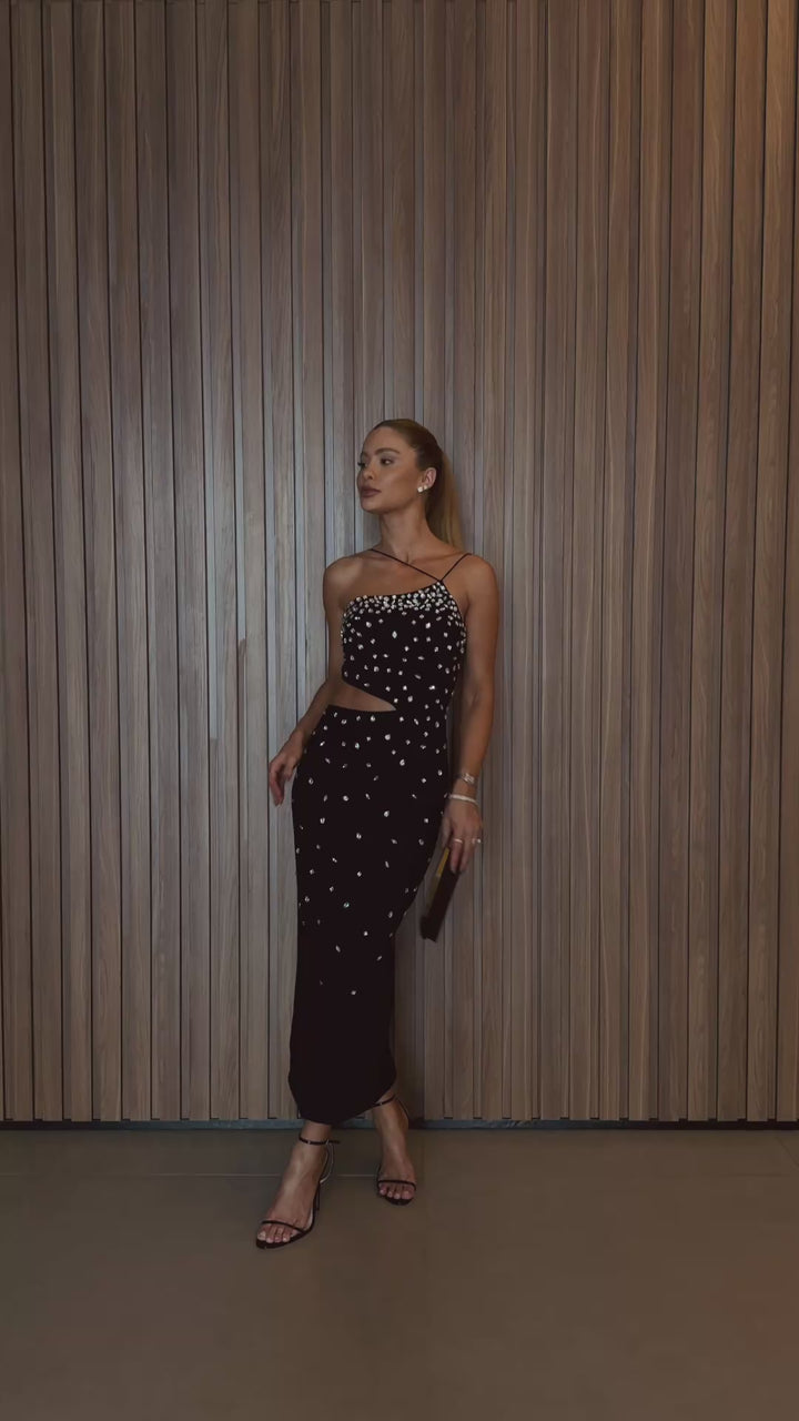 Cut-Out Tailored Midi Dress