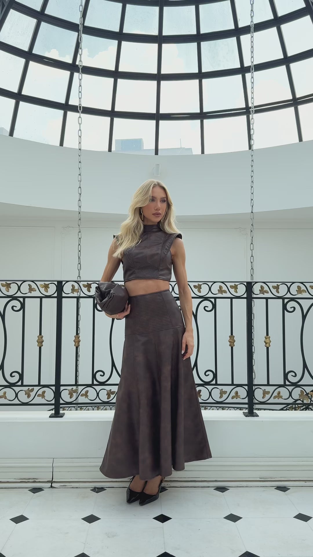 Midi Skirt + Crop Top Set
