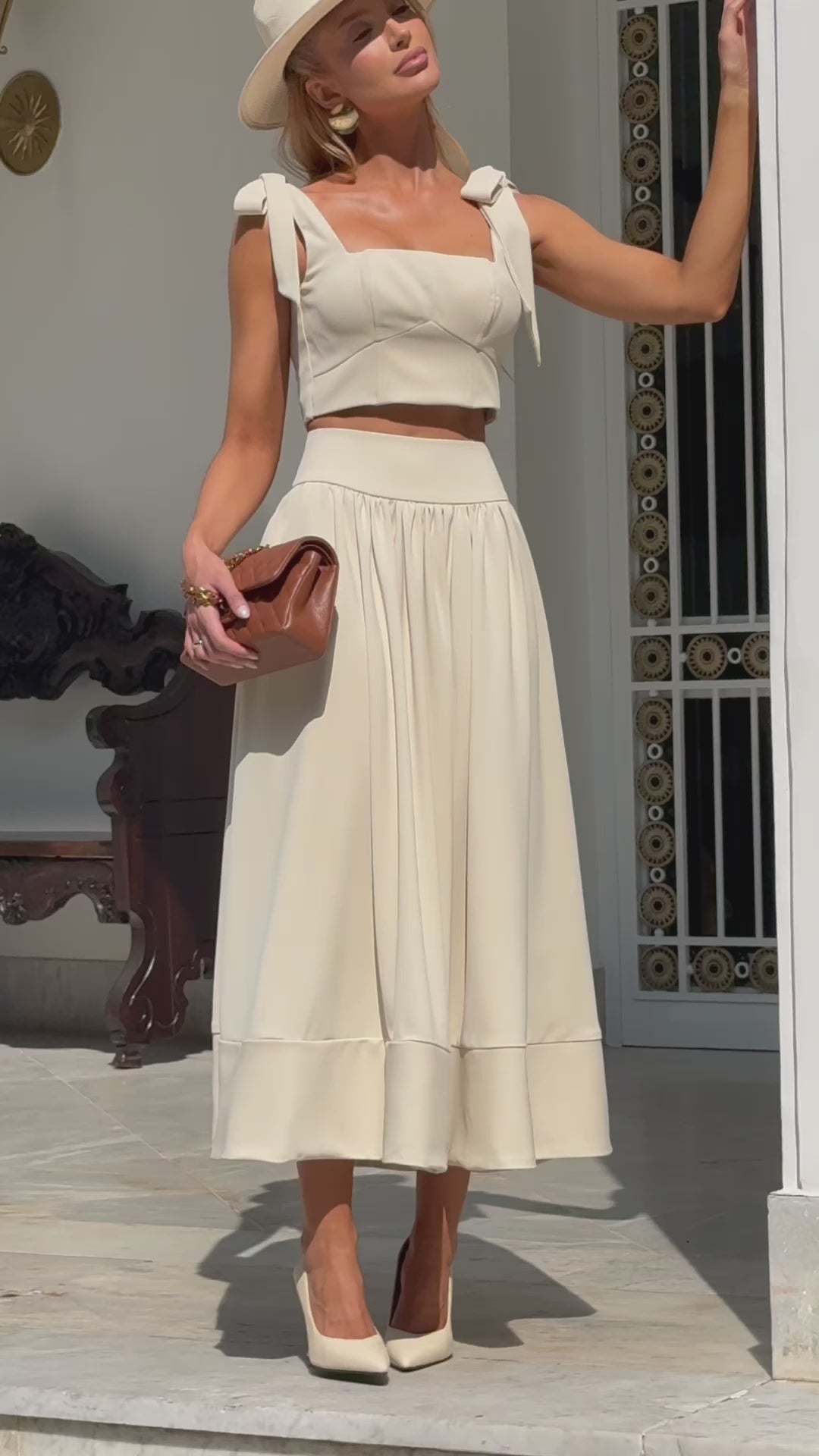 Top+Midi Skirt Set