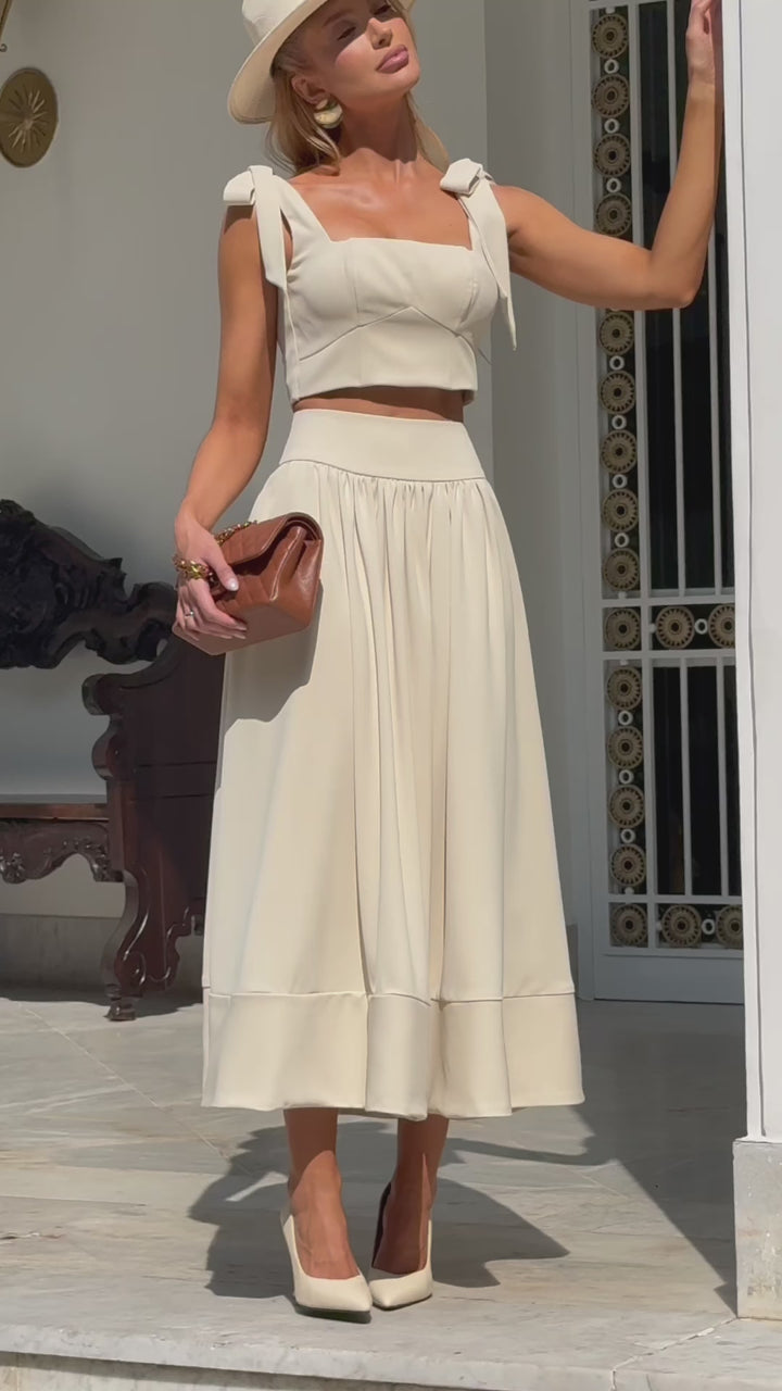 Top+Midi Skirt Set