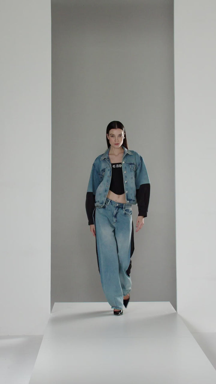Calça Balloon Mix Jeans