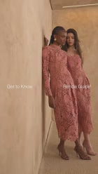 Guipure Lace Midi Dress
