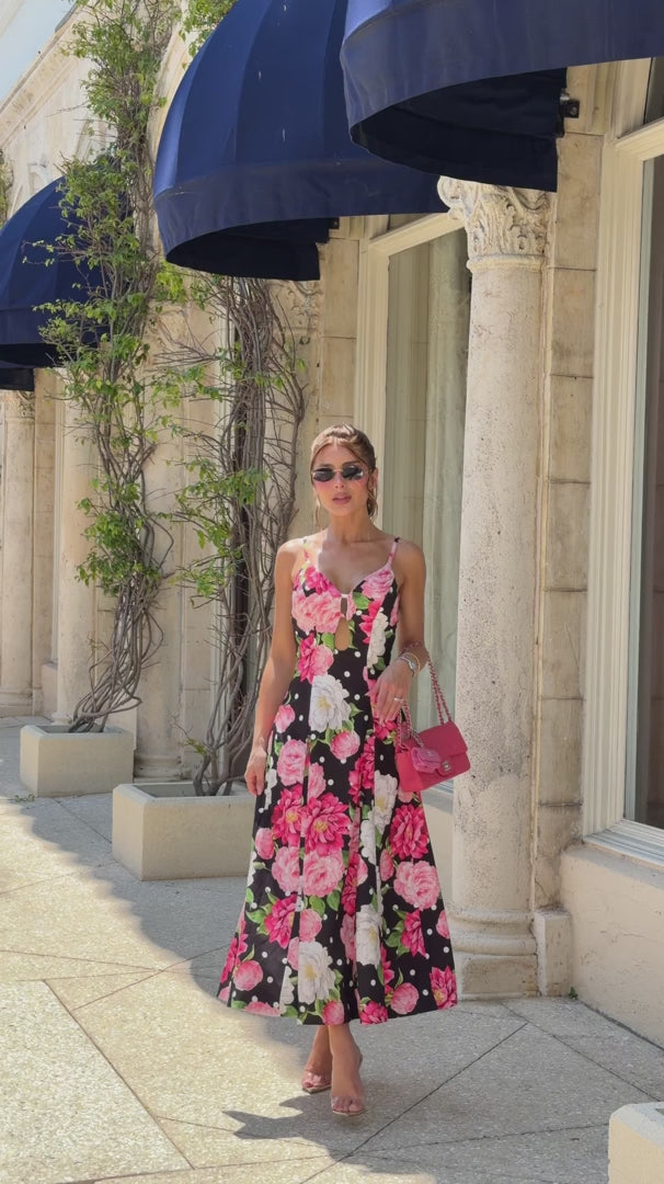 Vestido Midi Maxi Floral Poás Blossom