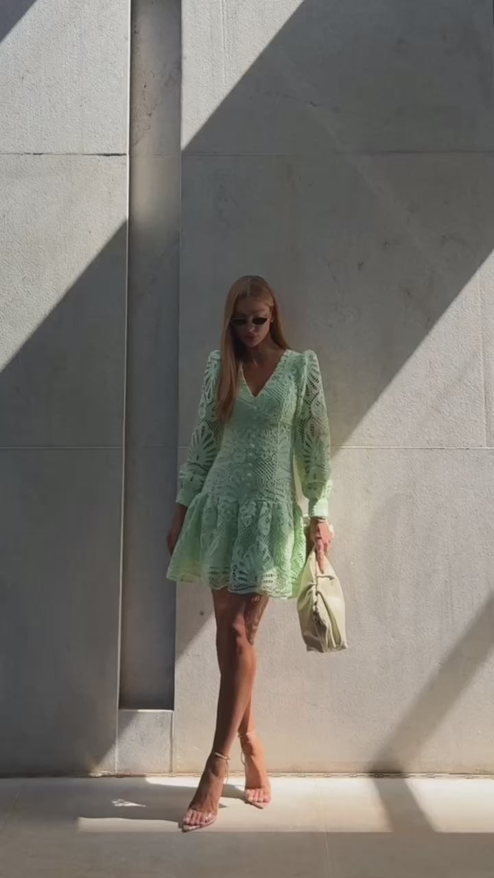 Short Guipure Lace Dress
