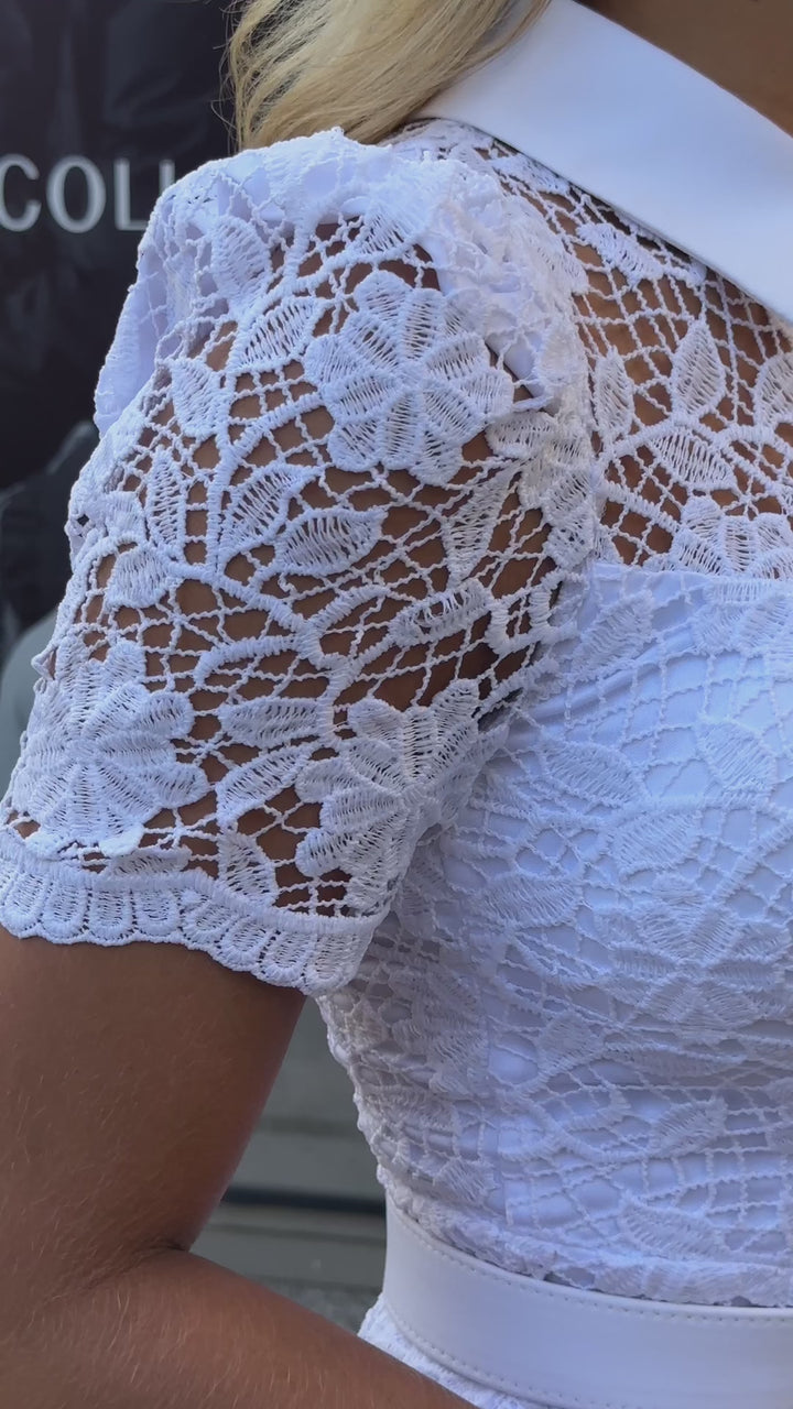 Guipure Lace Midi Dress