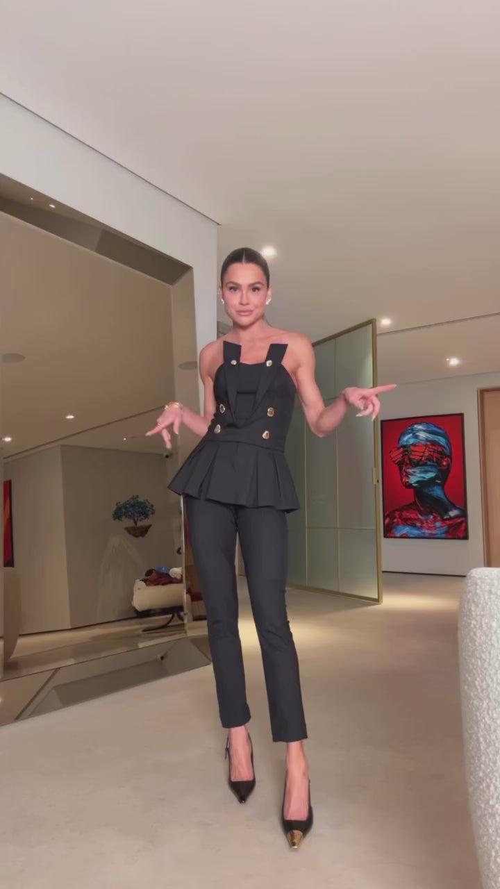 Peplum Corset + Pants Set