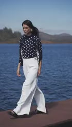 Conjunto Tricot Blusa+Casaqueto Poá