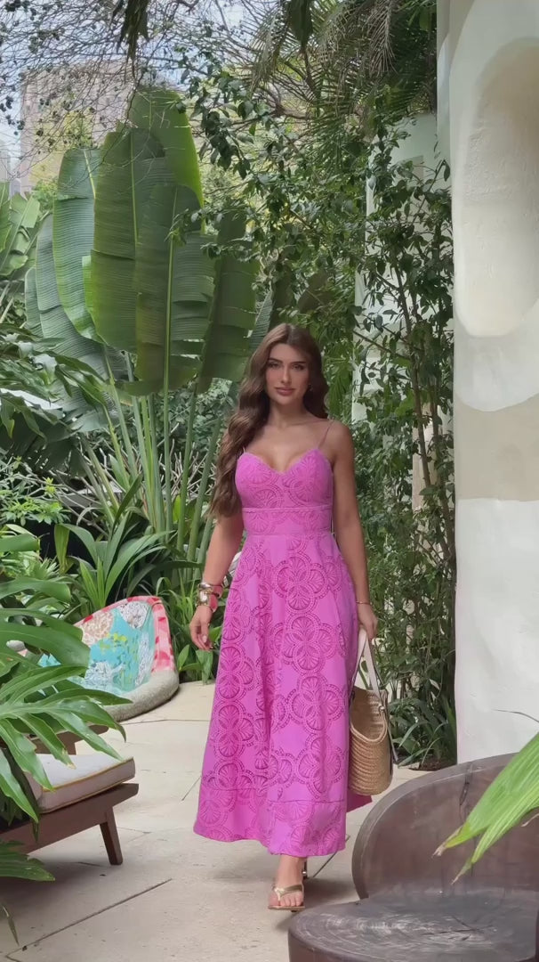Valentina Lace Midi Dress