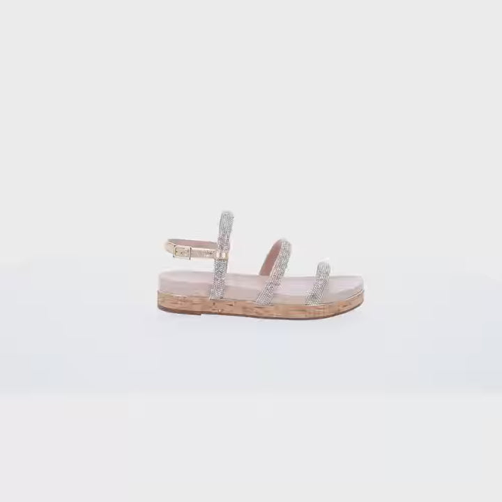 Moonlight Crystal Flatform Sandal