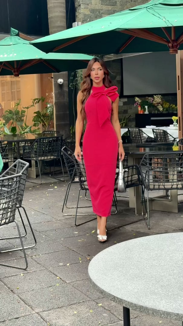 Giorgia Bow Midi Dress