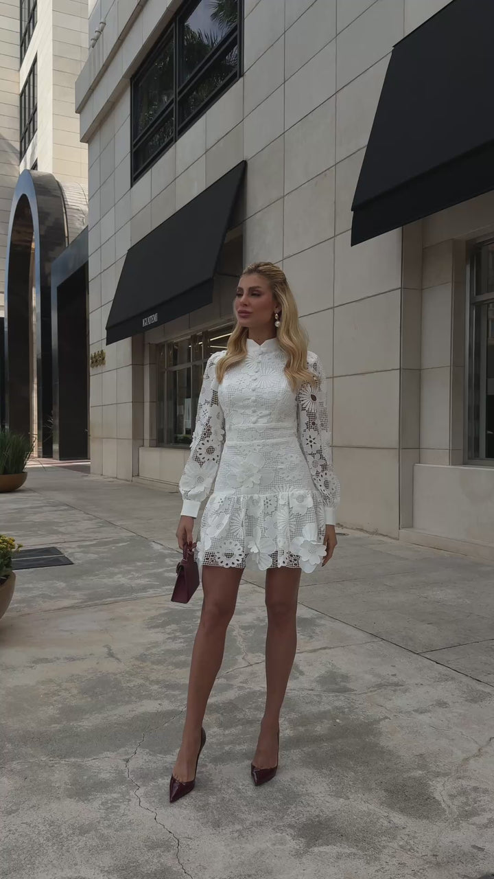 Short Guipure Lace Dress