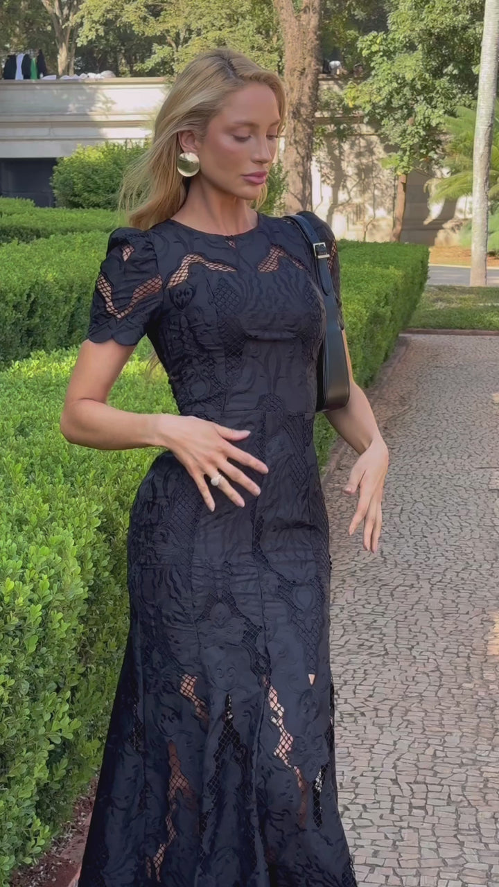 Pink Lemonade Lace Midi Dress