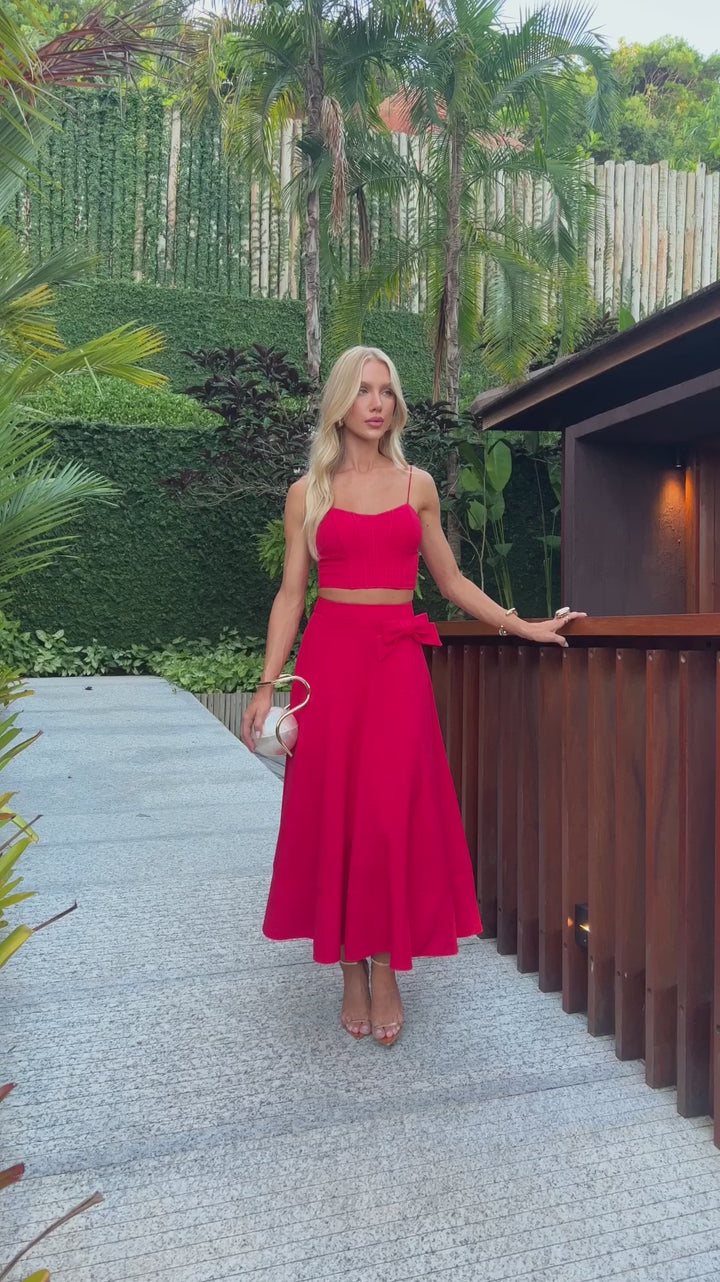 Top+Midi Skirt Set