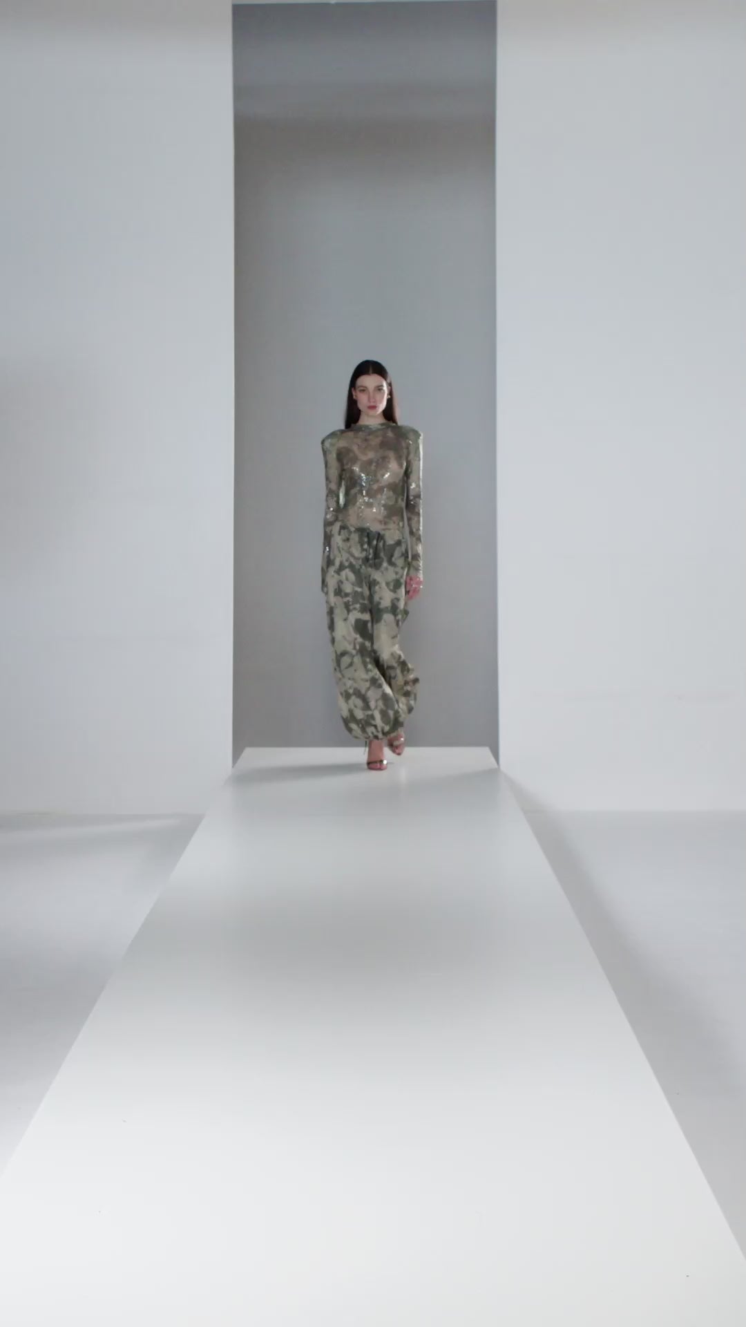 Tulle Camouflage Blouse