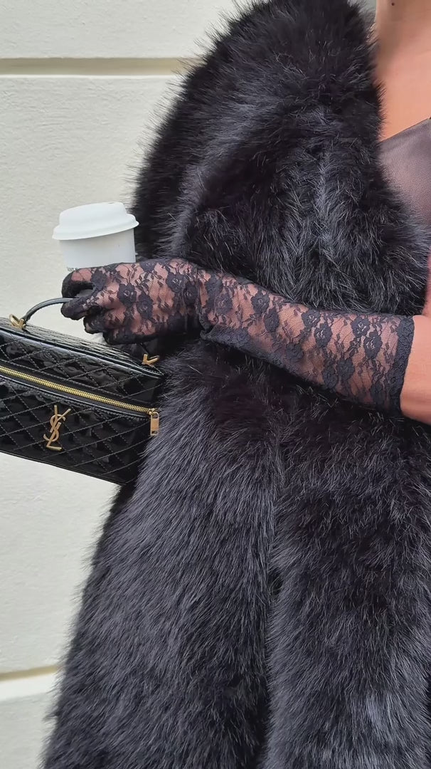 Midi Dress with Tulle and Lace