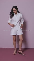 Conjunto Linho Renda Camisa+Short