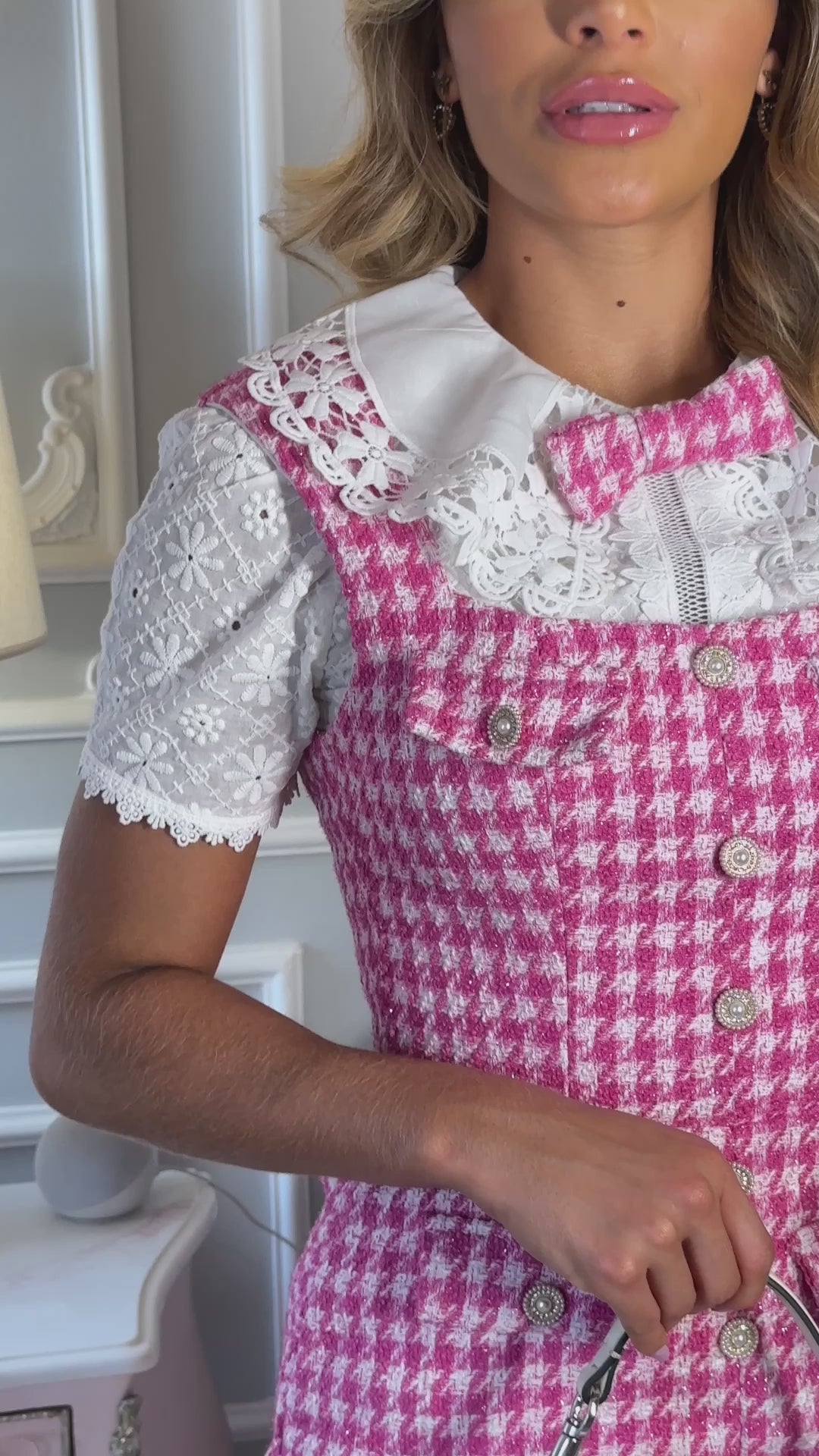Vestido Curto Tweed